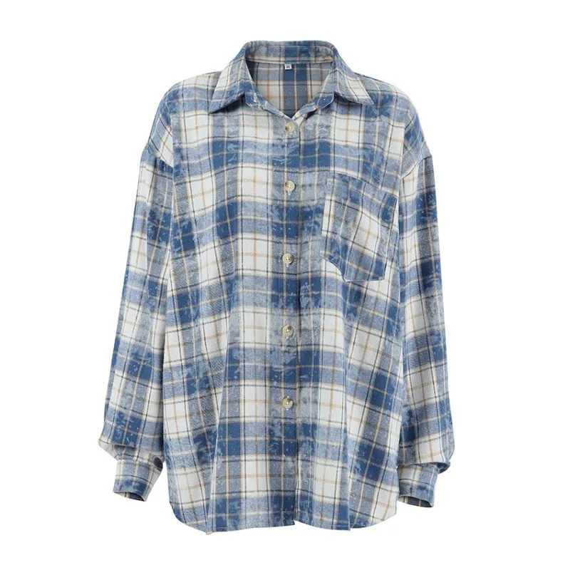 Women 2026 Autumn Winter New Hot Selling Classic Plaid Long Sleeve Shirt Jacket Versatile Loose Casual Commute Trendy Chic Daily