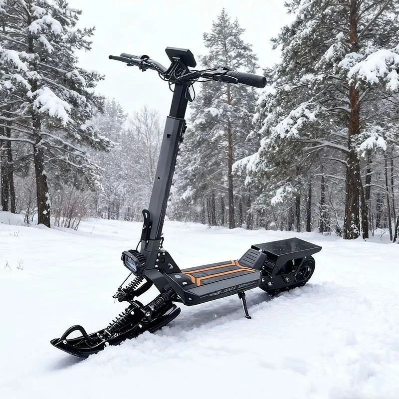 Electric skateboard, track wheel, sledge, snowmobile, ski scooter, three-purpose scooter