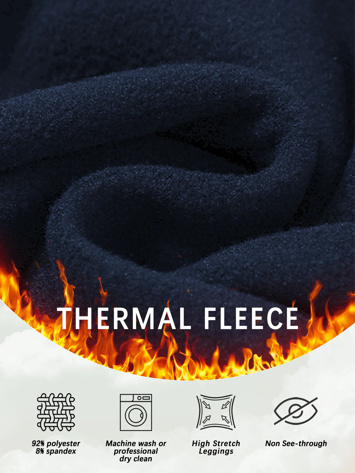 フリース裏地付きの女性用冬用サーマルローライズレギンス。非常に柔らかな着心地で、寒い天候でのワークアウトに最適です。