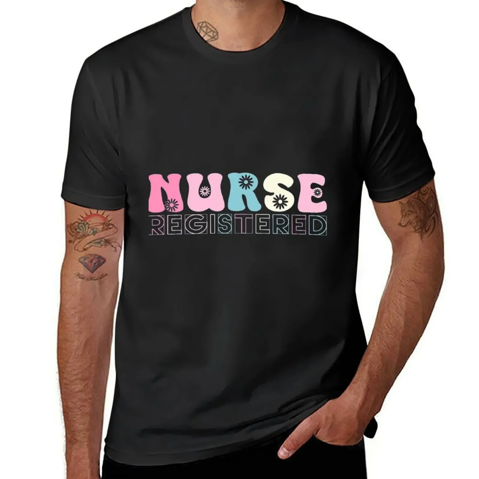 Registered Nurse Officially Awesome T-Shirt cute tops Short sleeve tee quick-drying mens workout shirts