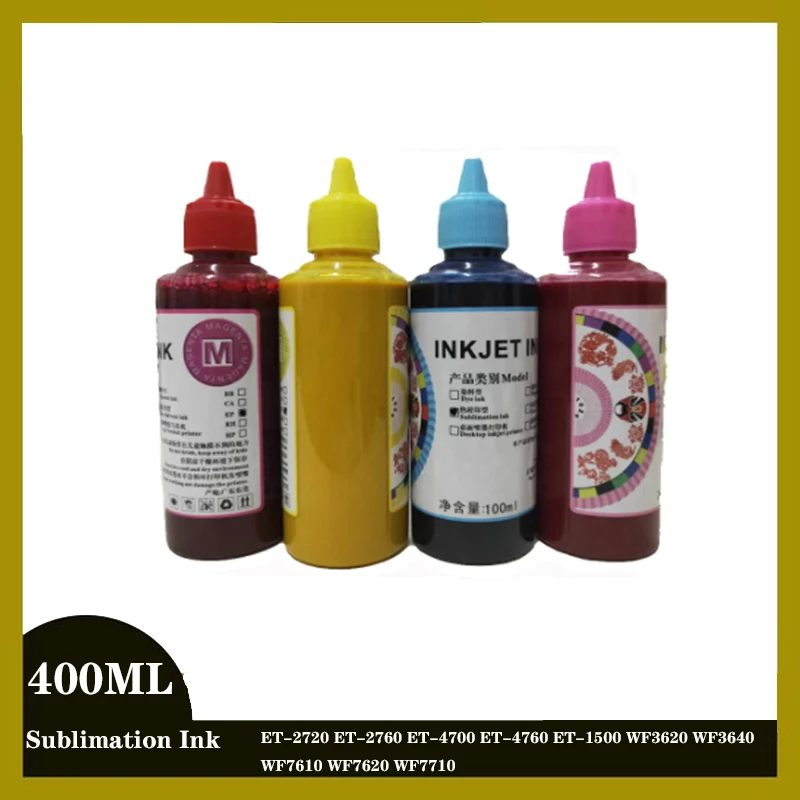 

einkshop Sublimation Ink 400ML For Epson Ecotank ET-2720 ET-2760 ET-4700 ET-4760 ET-1500 WF3620 WF3640 WF7610 WF7620 WF7710