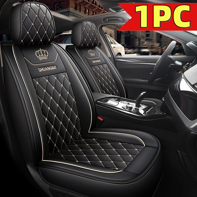 

1 шт. чехол для автомобильного сиденья, водонепроницаемый, износостойкий, из искусственной кожи, с вышивкой в виде короны, удобный, полностью закрывающий сиденье.