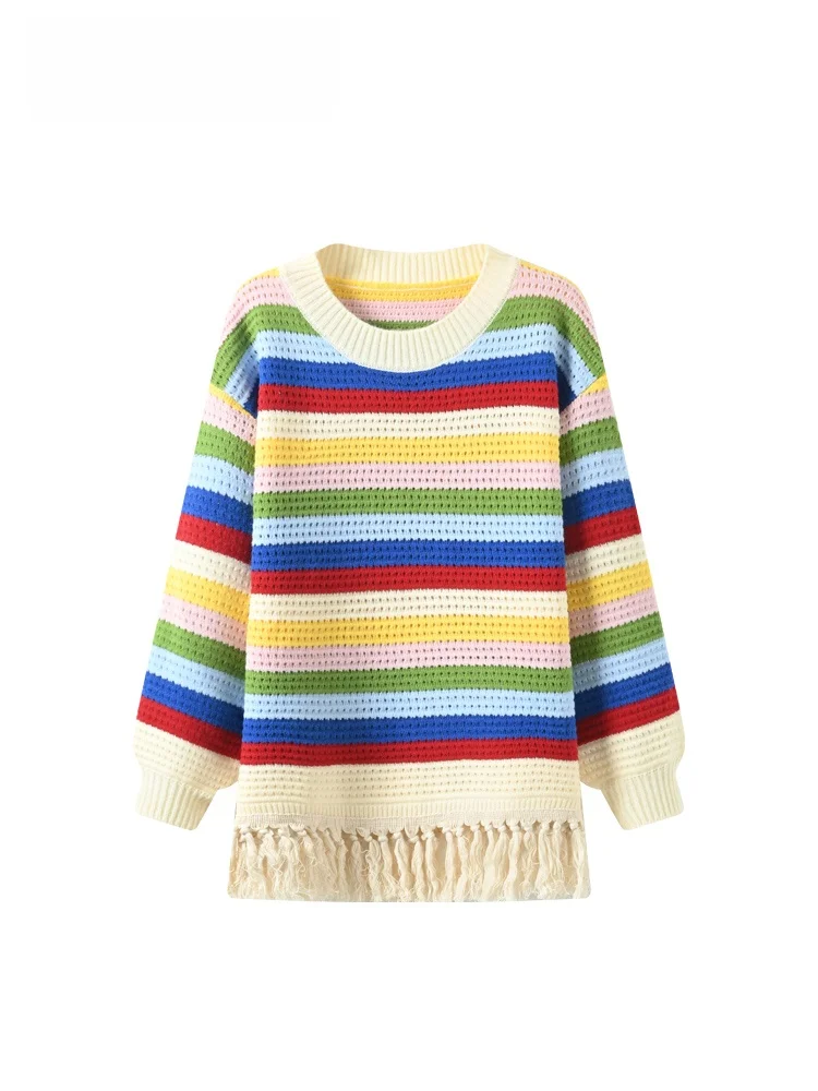 

plus Size Knitwear Long Sve round Ne Women's Faion Design Slimming Top Korean Sle Loose Fit Autumn Wear for plus Siz...