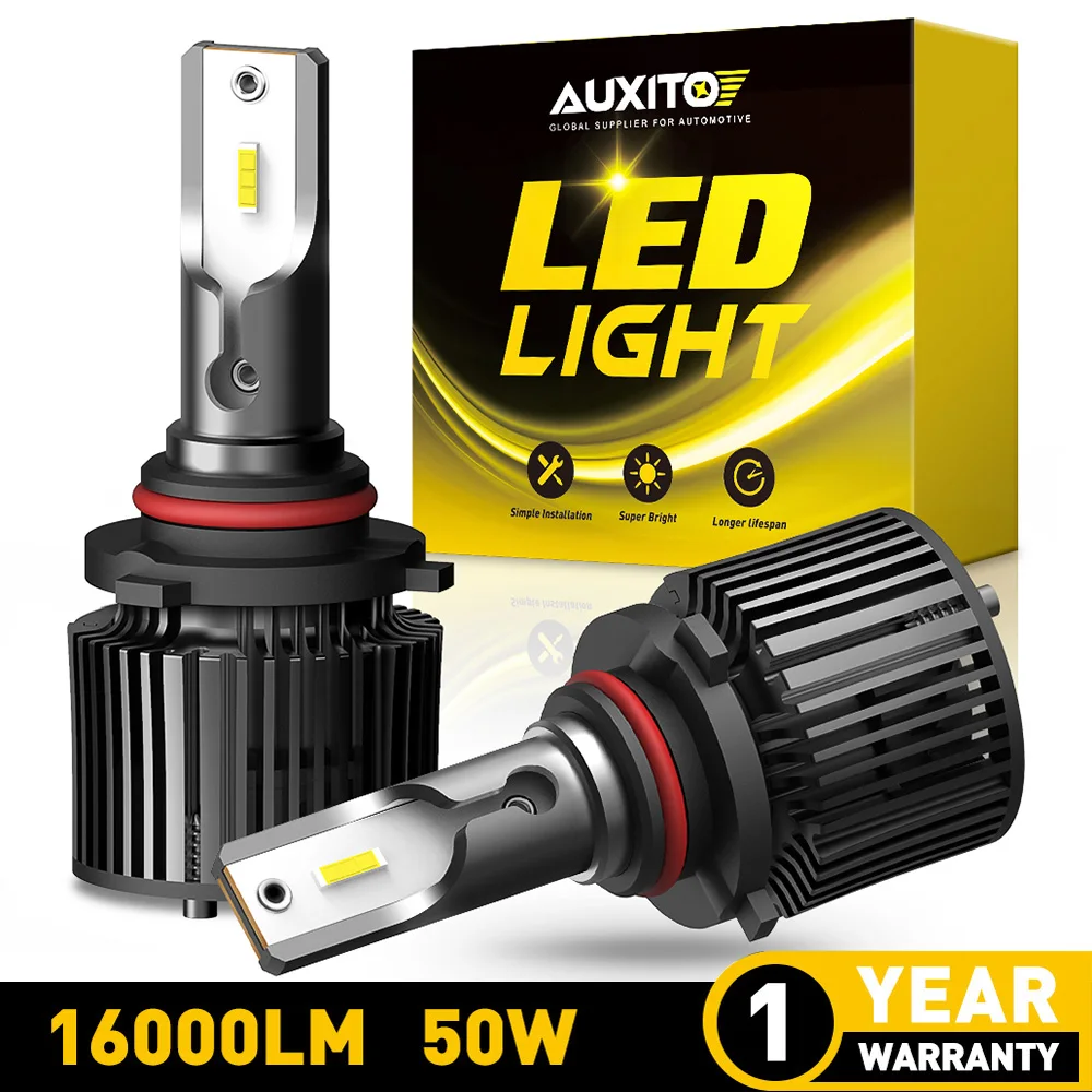 AUXITO 2Pc HB3 9005 Led Headlight 360 CPS Chip Turbo 16000LM H11 H8 H1 9006 HB4 Super Bright 6000K White for Audi A4 Golf Passat