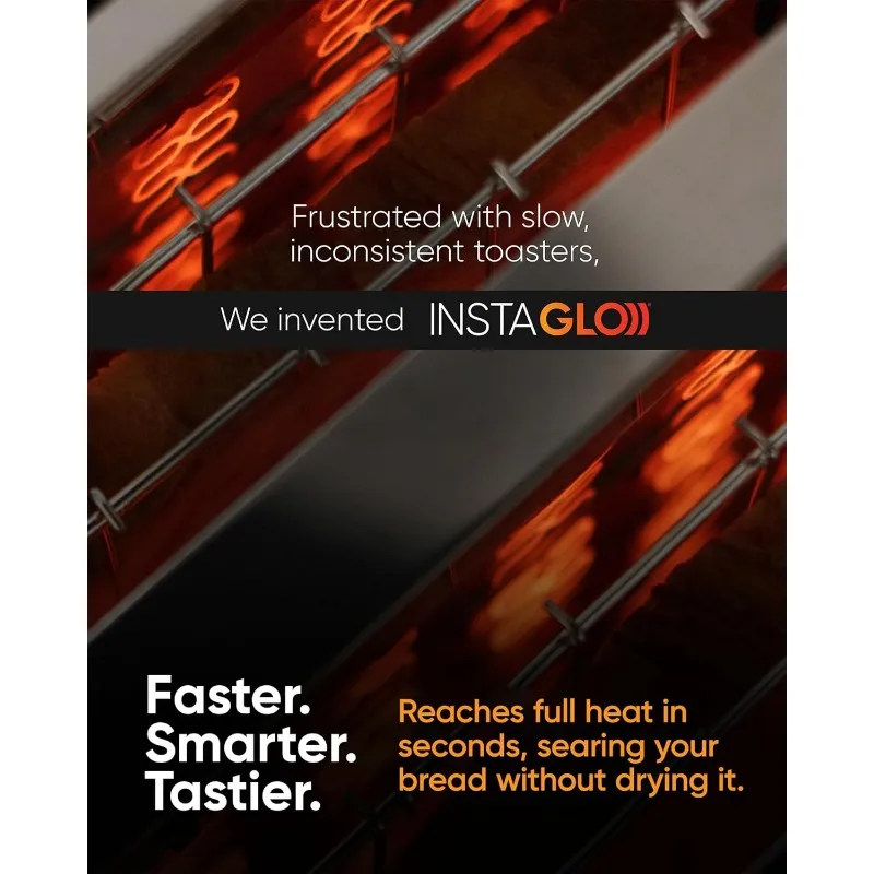 R180S High-Speed Touchscreen Toaster – 2-Slice Smart Toaster with Patented InstaGLO Technology & Panini Sandwich Mode