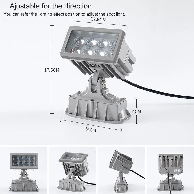 Lampu Sorot LED Lampu Proyeksi Cahaya Lampu Sorot Jarak Jauh Tahan Air Lampu Cor Lampu Cuci Dinding Lampu Luar Ruangan AC220V