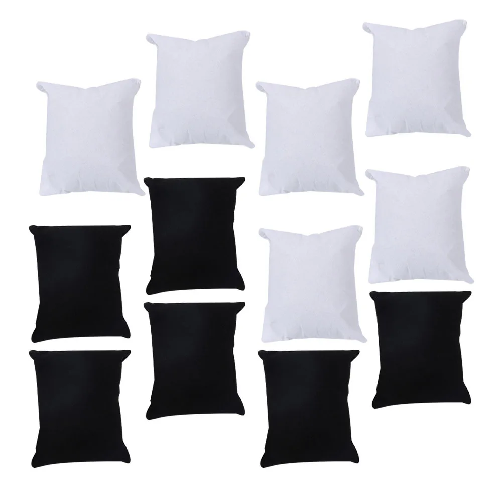 

20Pcs Jewelry Display Cushions Watch Pillows for Bracelet Bangle Display in Black White Material Watch Pillows