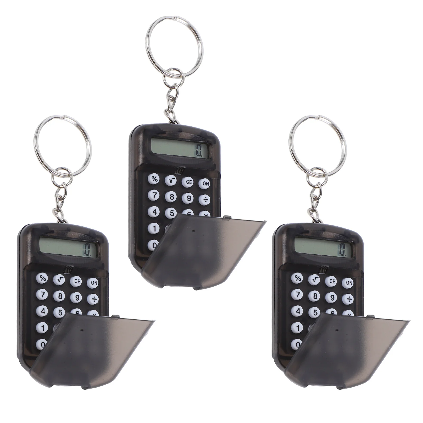 

Ipetboom Mini Calculator Keychain 3Pcs Transparent Cute Design for Students Office Compact Functional Daily Math Tasks