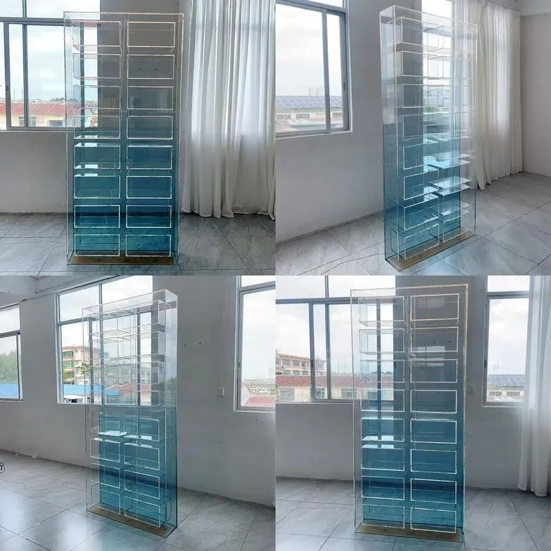 Customizable Luxury Transparent Acrylic Display Stand Modern Interior Design Furniture Display Case
