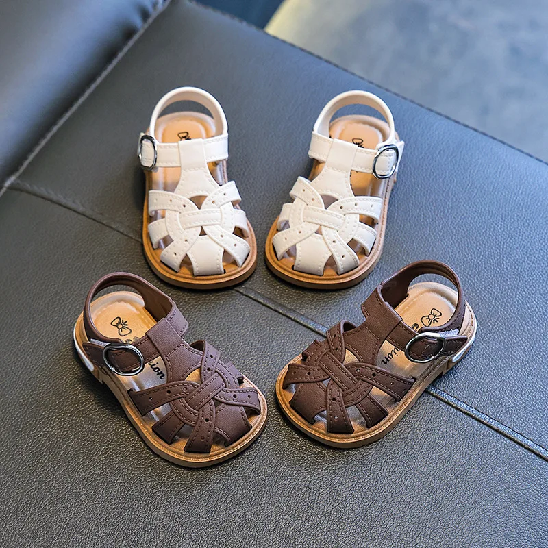 2026 Solide Baby Mädchen Jungen Gladiator Sandalen PVC Wasserdichte Kinder Sandalen Sommer Rutschfeste Kleinkind Strand Schuhe mit Geräuschen – Detail 4