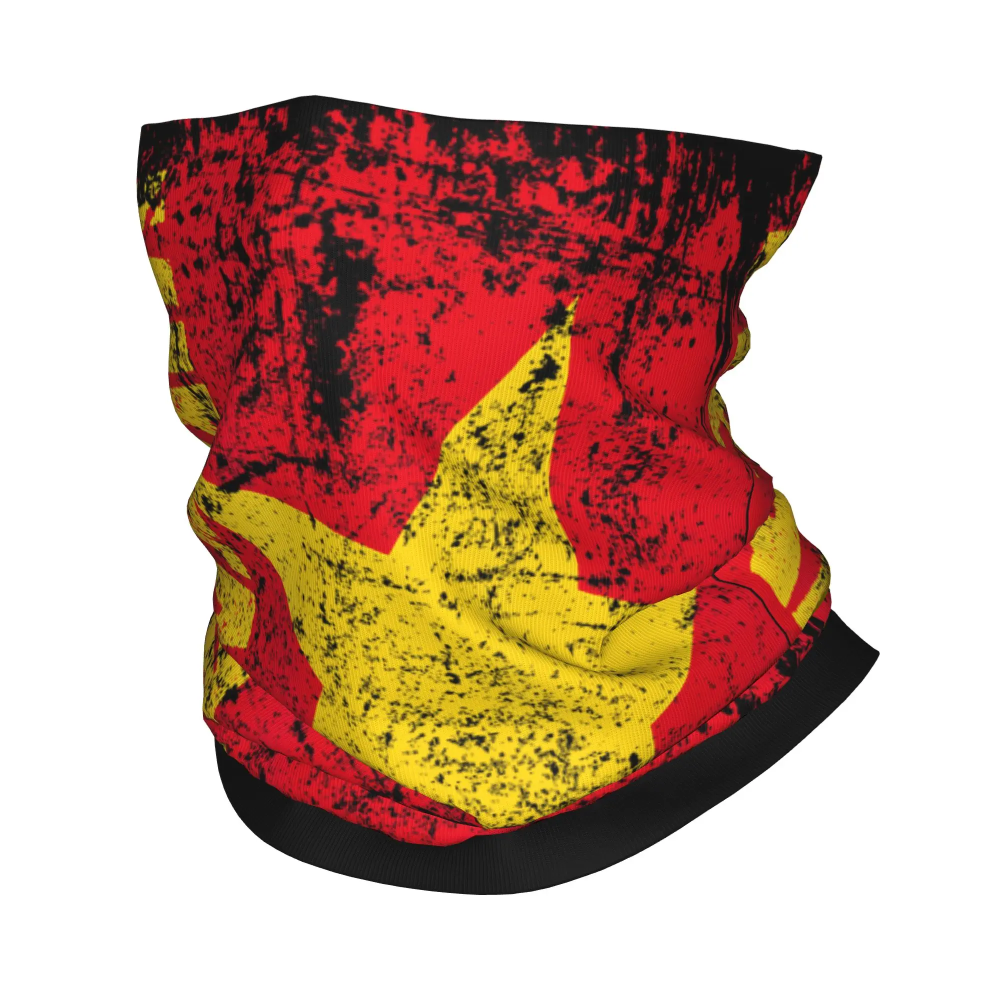 Vietnam Flag Yellow Star Asia Bandana Neck Cover Printed Souvenir Balaclavas Wrap Scarf Multi-use Headwear Hiking Unisex Adult