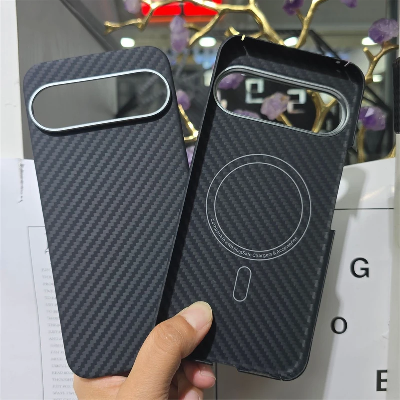 

Case For Google Pixel 10 Pro Pixel10 Aramid Carbon Fiber Magnetic Case For MagSafe Thin Carbon Cover Shell