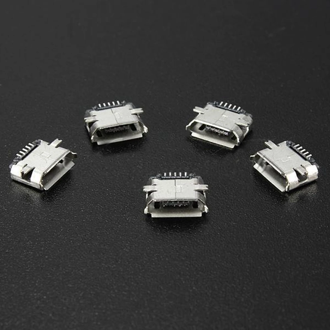 50 sztuk Micro USB typ B żeńskie 5Pin SMT gniazdo typu jack złącze Port płytka drukowana