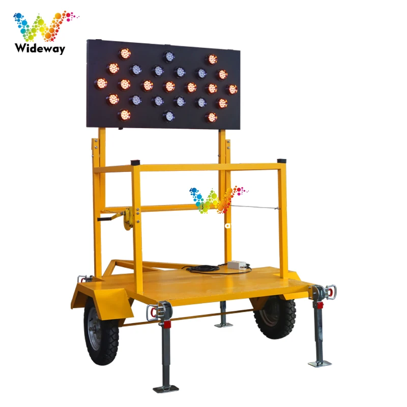 

High Brightness Flashing 15-25 Lights Traffic Control Signs Truck Mounted Solar LED Arrow Board Trailer