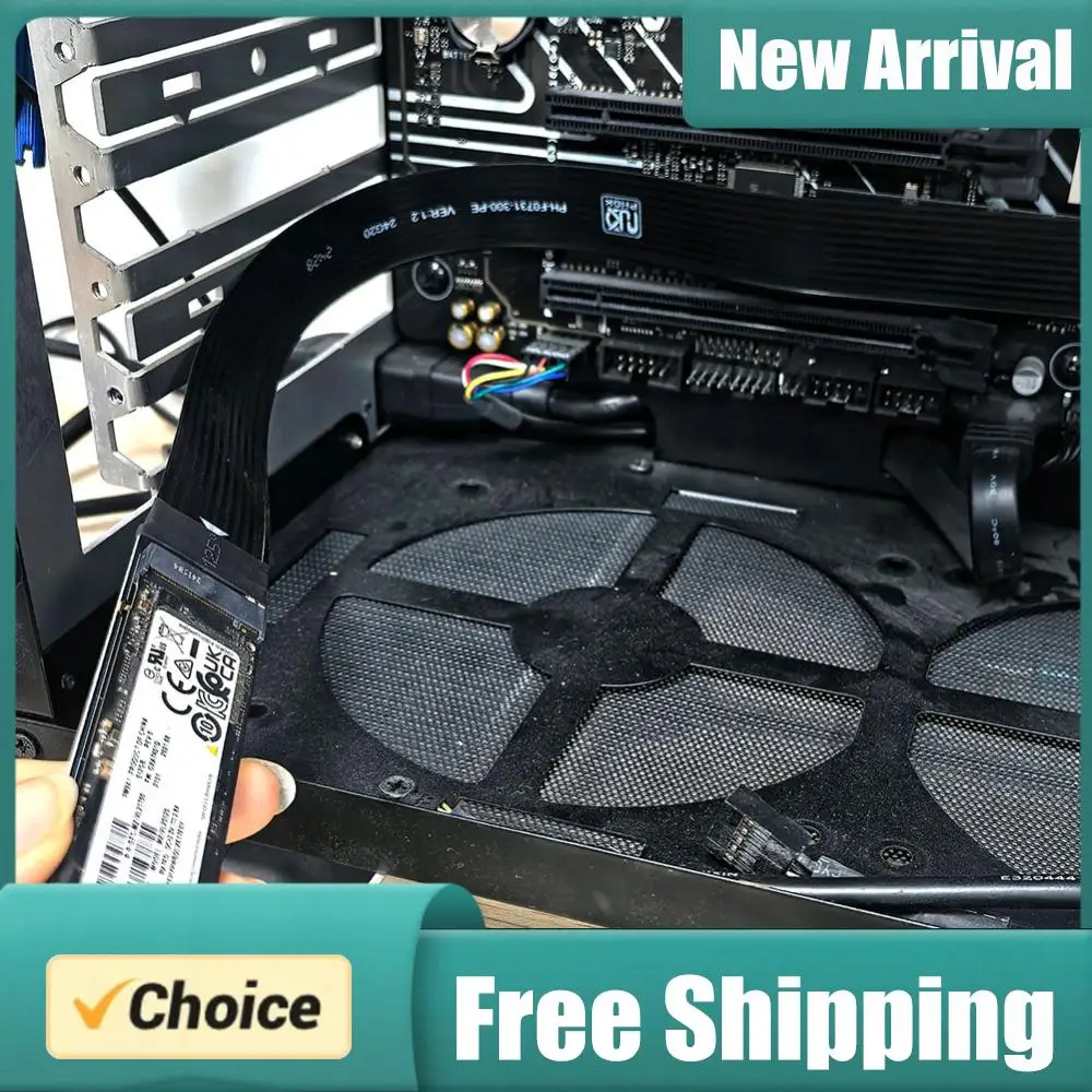 

Кабель-удлинитель M.2 NVMe NGFF M-Key PCIe 4.0 для SSD, совместимый с M.2 2230, 2242, 2260, 2280 SSD