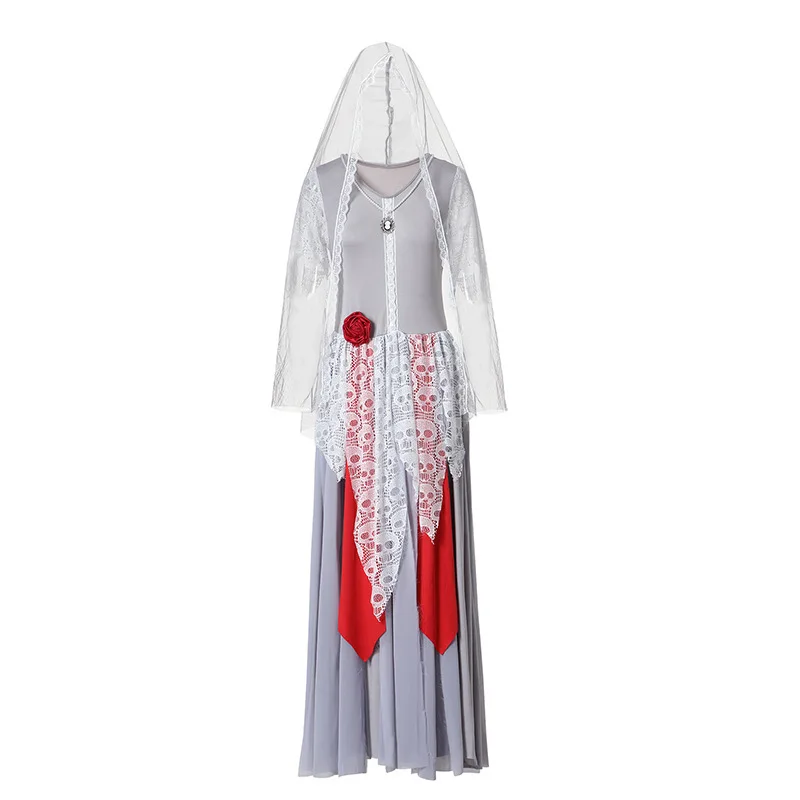 Cadavere fantasma sposa e sposo Costume Cosplay spaventoso Zombie Masquerade Halloween coppia fantasia abito da sposa festa di carnevale vestire