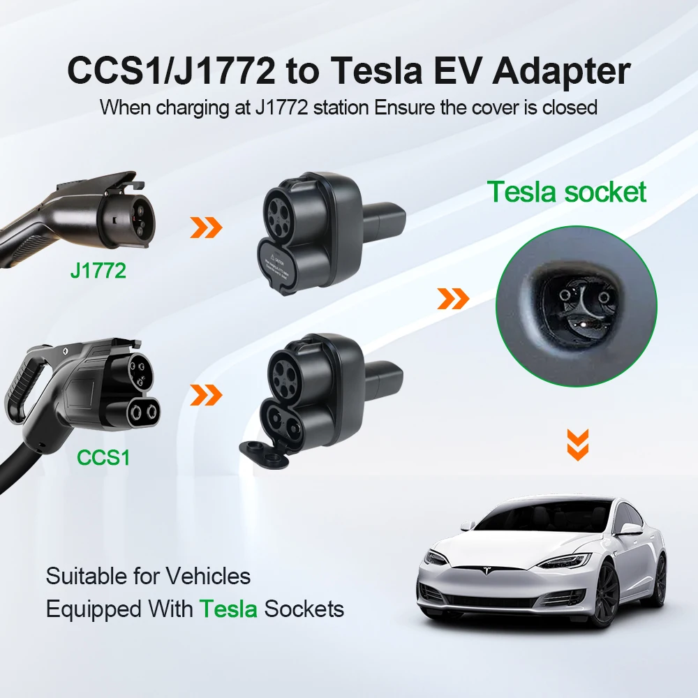 CCS1 a Tesla NACS EV adattatore per caricabatterie AC/DC modello 3 Y/X/S connettore di ricarica per veicoli elettrici CCS1 e J1772 adattatore EV