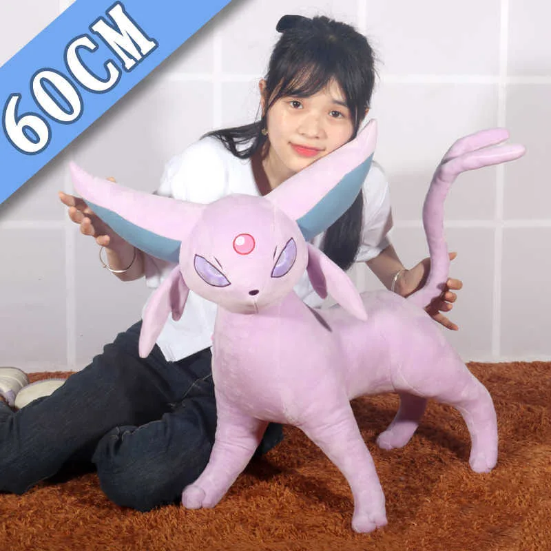 

60cm Pokemon large size Espeon DIY self-made Plush Doll Pillow Ornament Adult Children's Birthday Gift Toy