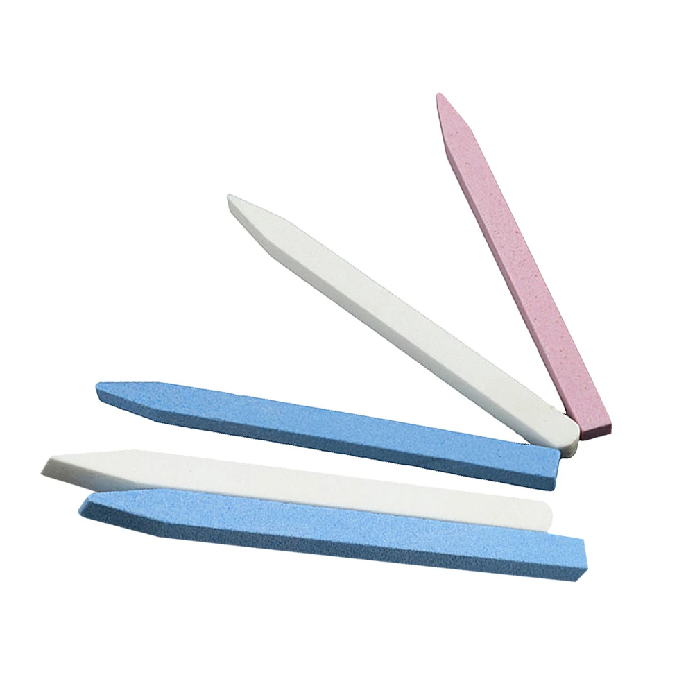 

5pcs V Shaped Files Nail Grinding Tools for Manicure Pedicure Cuticle Pumice Stone Double Sided Polish UV Gel