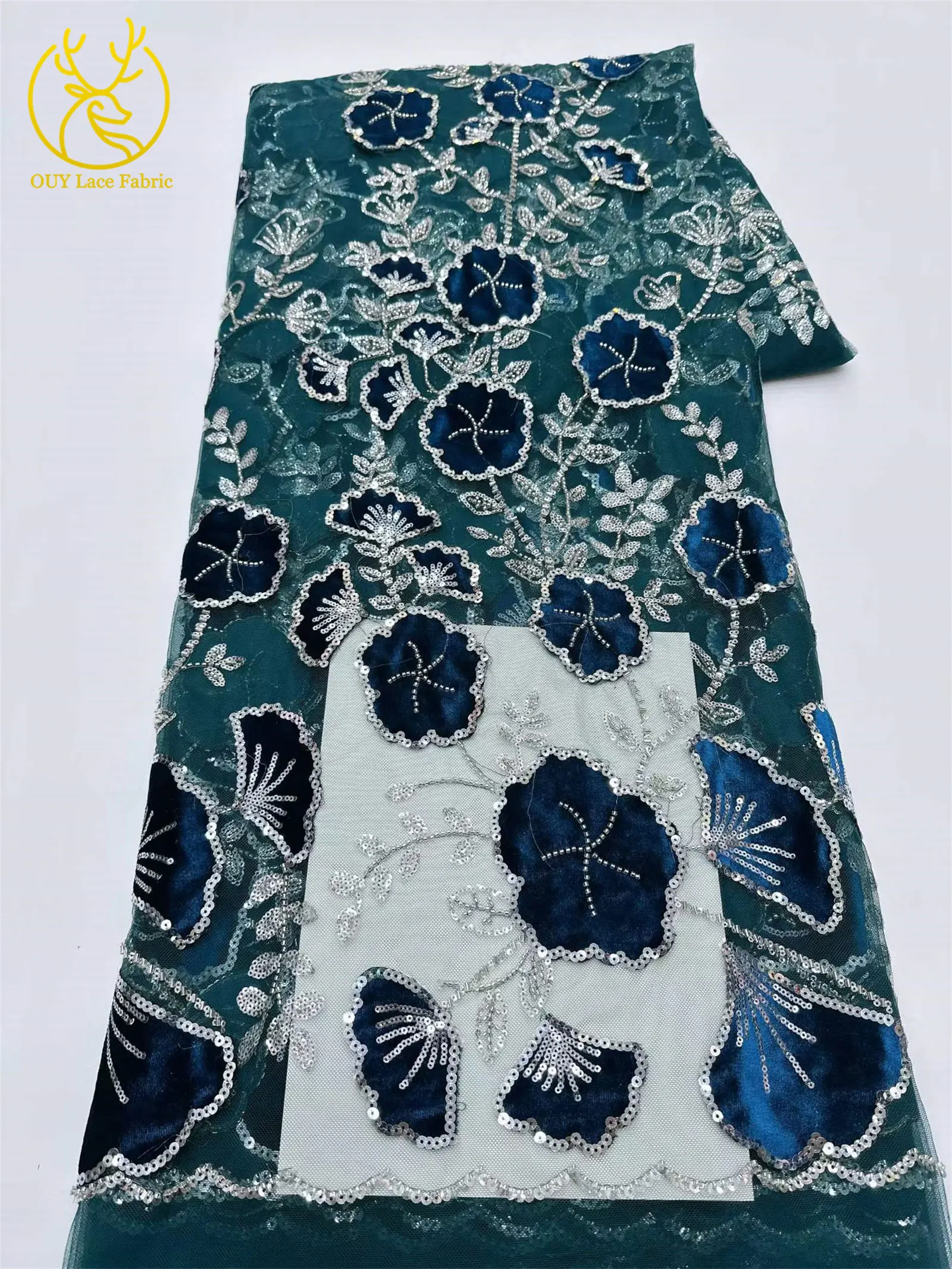 2026 New Style African Velvet  - Velvet Fabric Embroidery ulasan dan harga