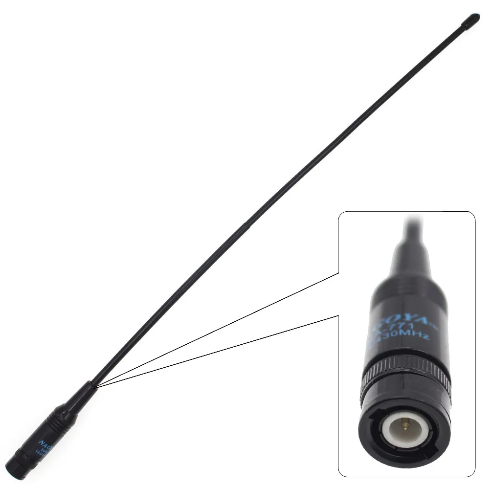 

Nagoya NA-771 BNC Male Dual Band Flexible Antenna For CB Handheld Two Way Radio Dual Band NA771 VHF UHF 144 430MHz Antenna