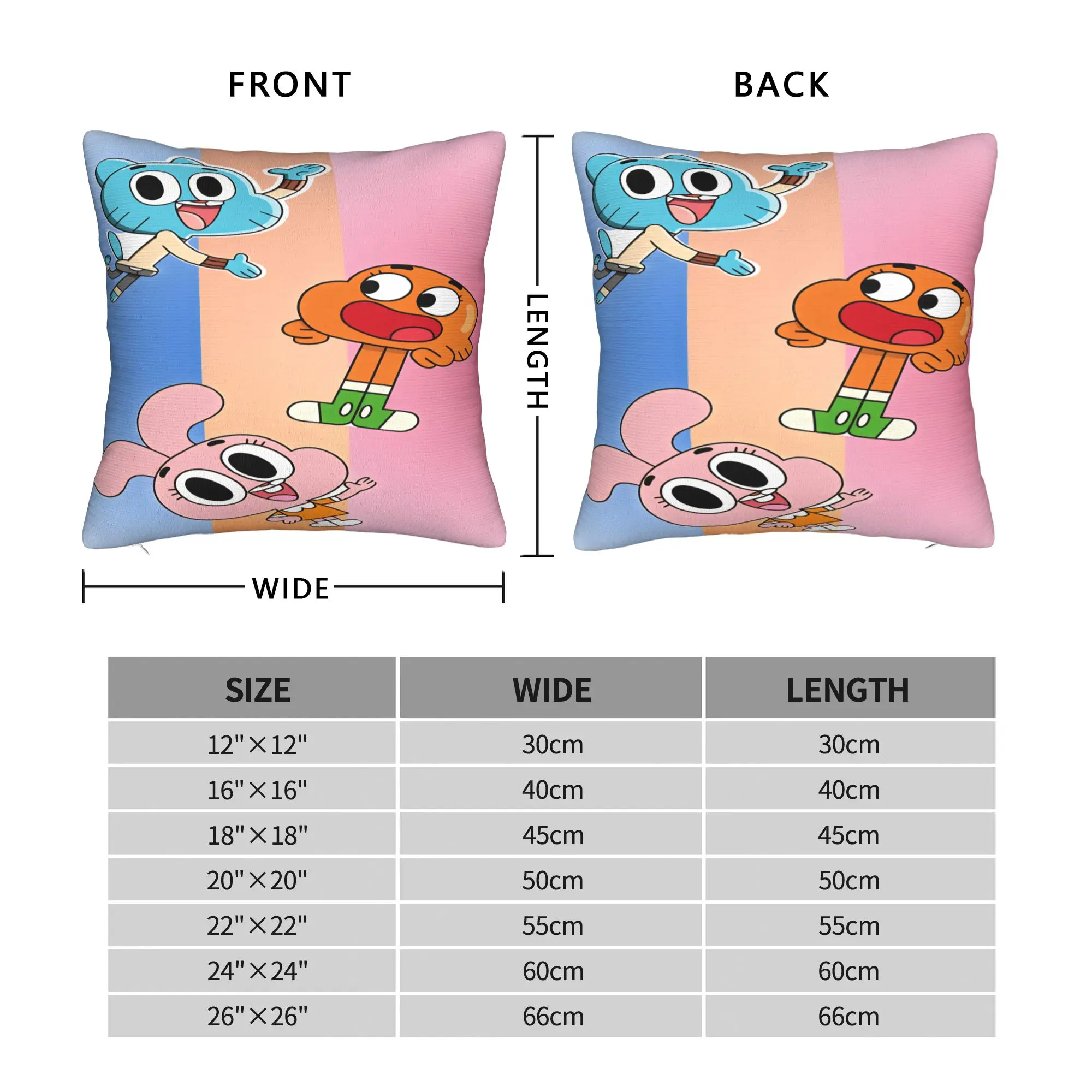 Pillow Case Gumball Gum Ball Watterson Amazing Cartoon  Custom  Pillow Cover For Chair Sofa Home Decor Fashion Pillowcases
