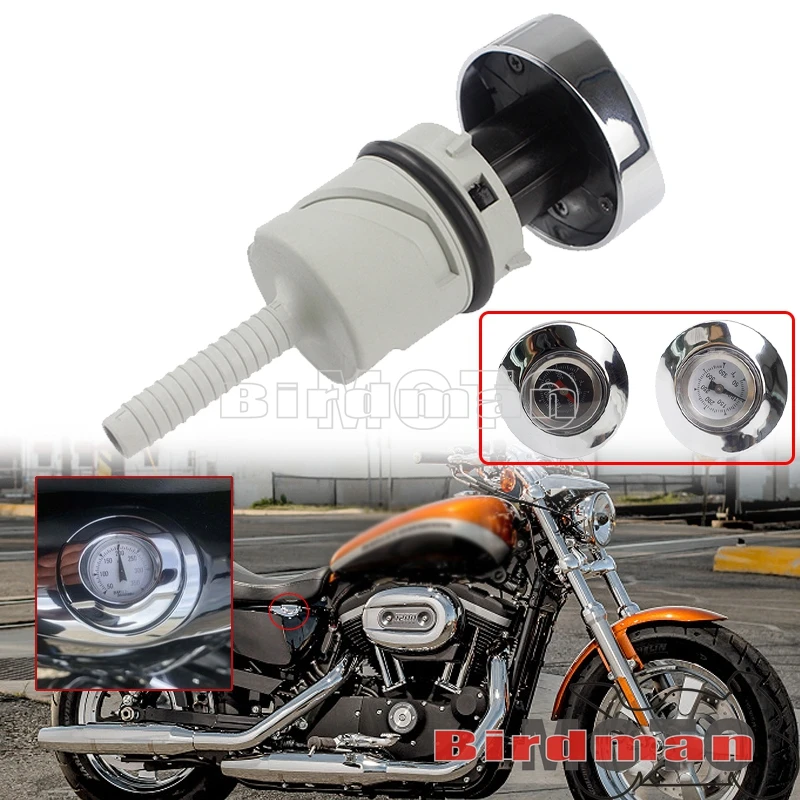 Motorcycle Oil Temperature Dipstick Fuel Tank Cap Plug Temp For Harley Sportster Iron XL 883 1200 SuperLow XL1200T 2014-2019