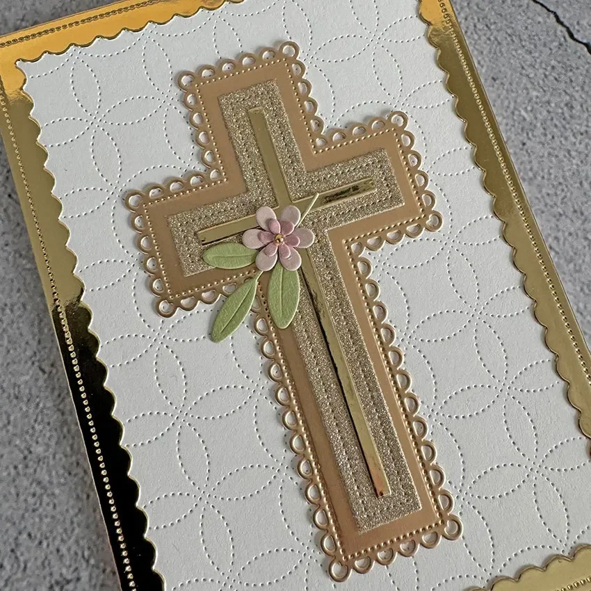 2024 new square Cutting Dies Scrapbook Diary Decoration Stencil Embossing Template DIY Greeting Card Handmade cross die