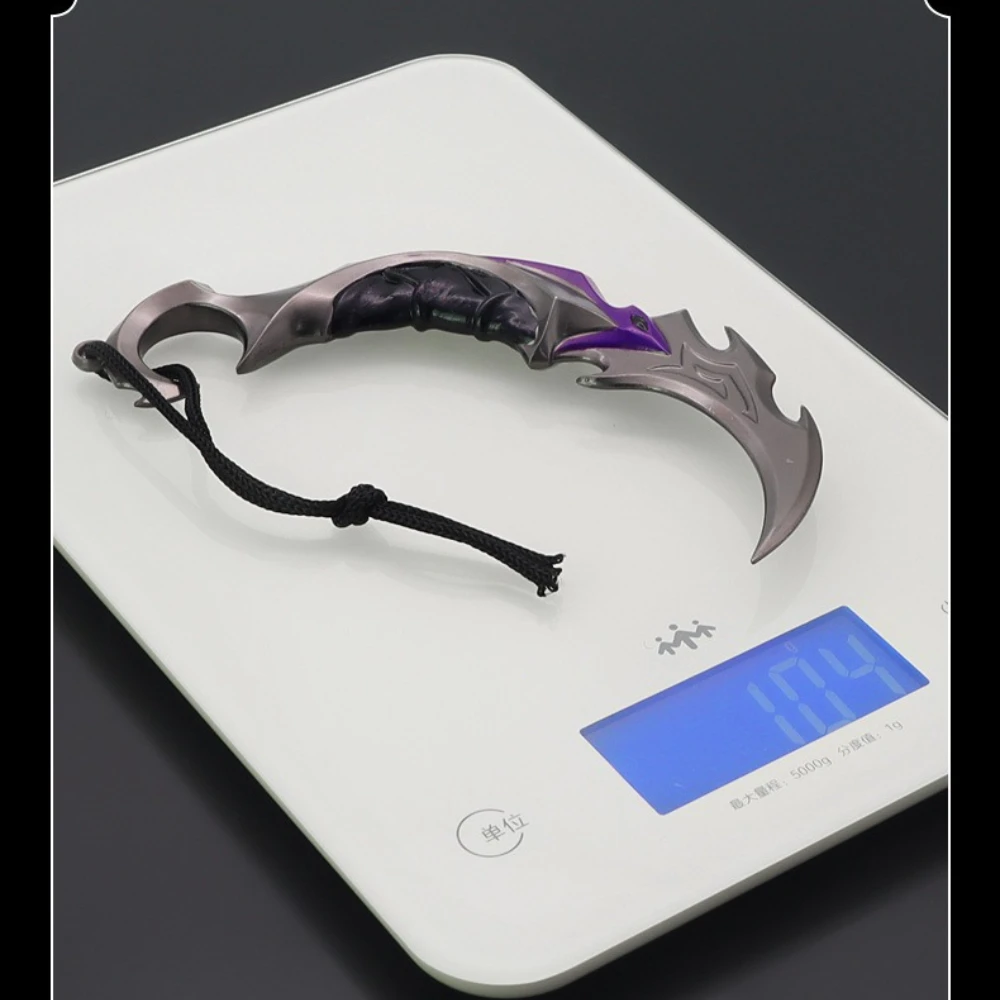 15 centimetri Valorant Reaver Karambit Coltello Melee Arma Materiale Metallico Gioco Periferico Samurai Spada Modello Portachiavi Regali Giocattoli per I Ragazzi