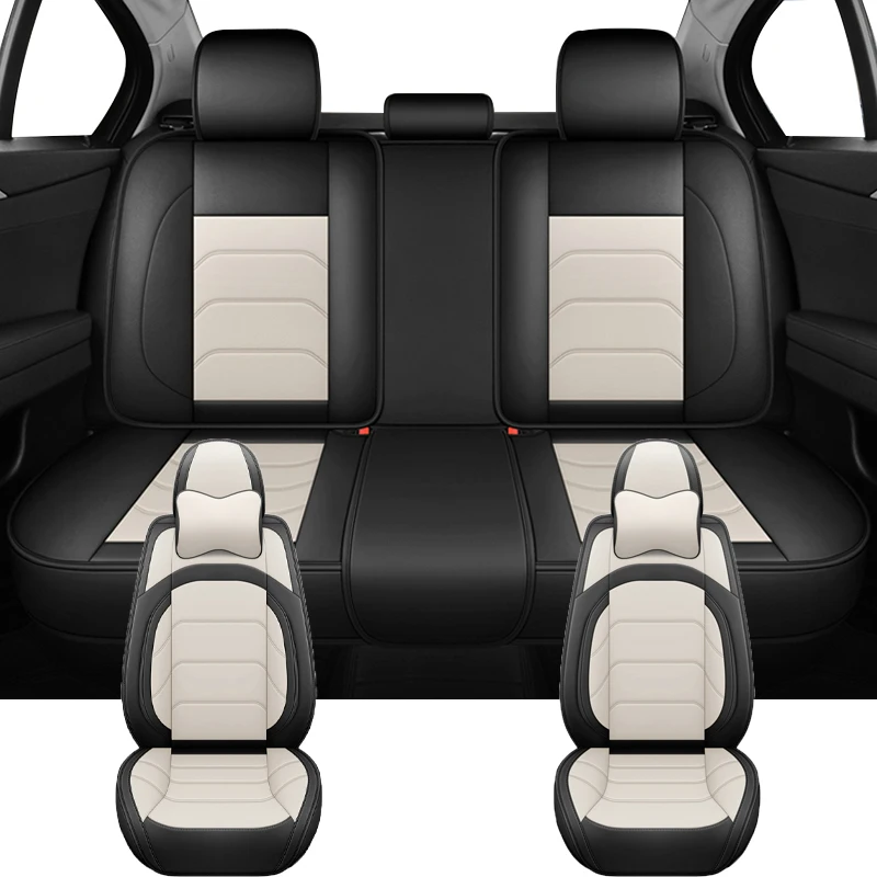 المضادة للانزلاق العالمي مقعد السيارة يغطي ل Volwsagen VW Tiguan Golf 8 7 6 5 4 باسات B5 B6 B7 B8 ID4 PU اكسسوارات السيارات الداخلية