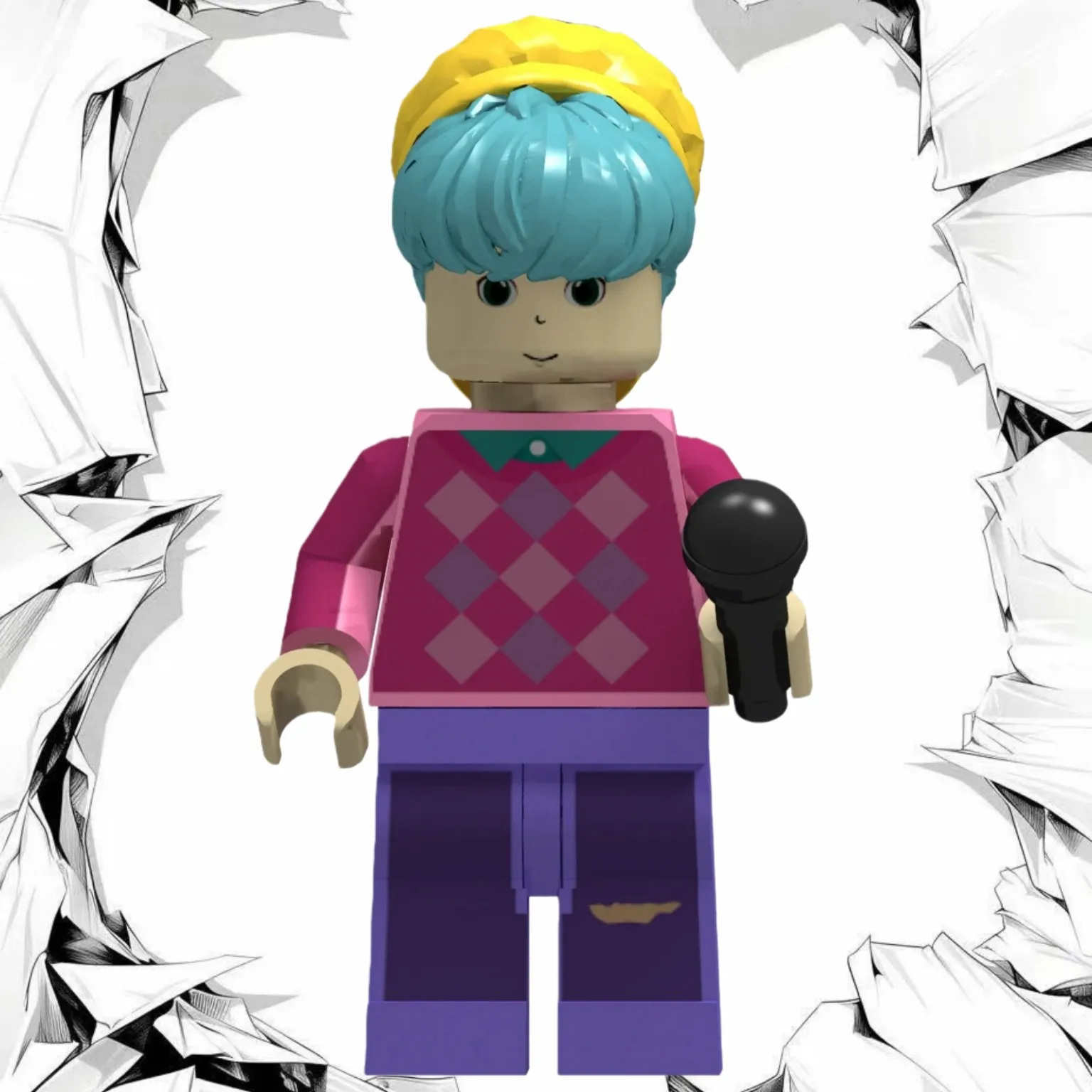 8 SZT. Kpop Demon Hunters Mini Figurki Akcji Klocki Konstrukcyjne Zabawki Dekoracje na Biurko Kolekcja Figurki Zabawki Prezent na Boże Narodzenie