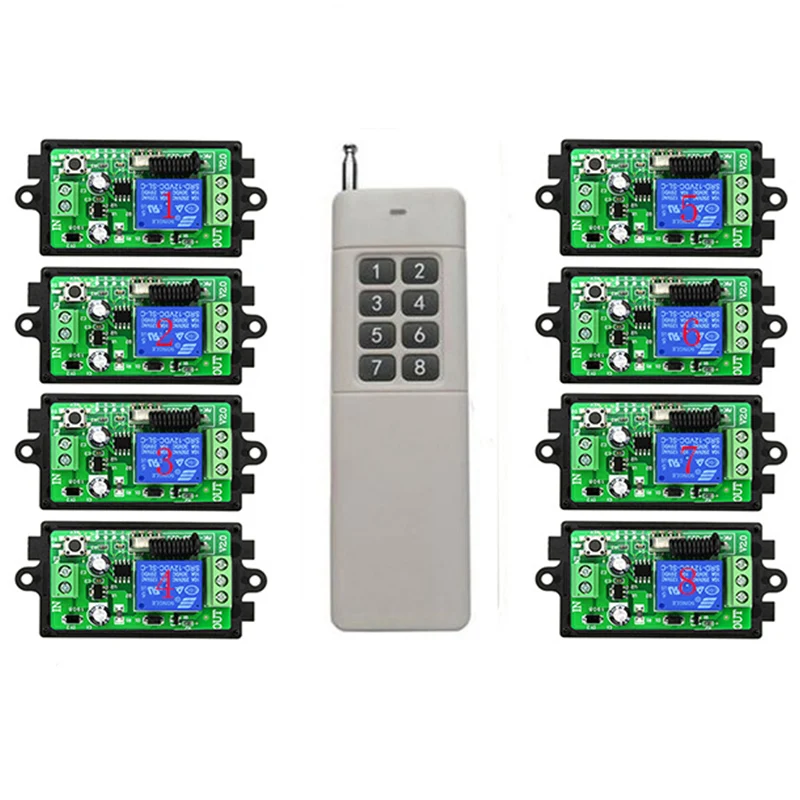 433MHZ 3000M Long Range DC12V 24V 1CH RF Wireless Remote Control Relay Switch light/lamp/Garage Doors shutters projection screen