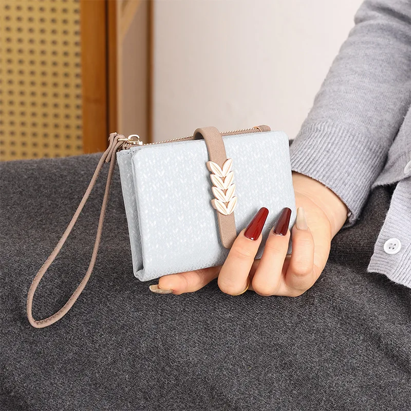 

New Women's Short Handbag Multi-Functional Foldable Zipper Buckle ID Card Bank Card Holder Daily Travel Storage Bag Multi-Card S
