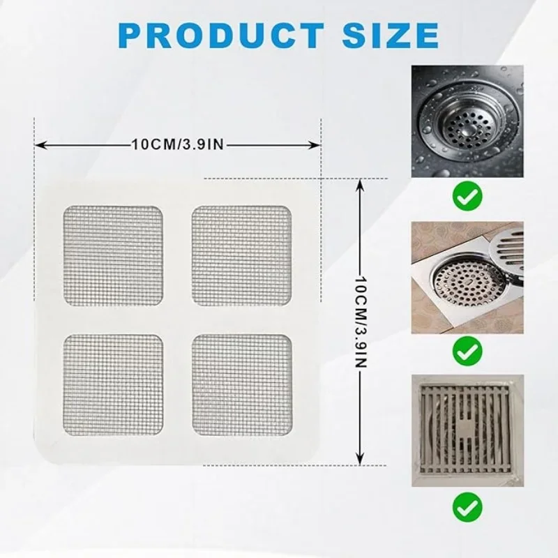 Floor Sink Strainer Disposable Shower Drain Hair Catcher Mesh Shower Drain Covers  Filter Hair Stopper For Bathroom Kitchen