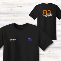 The 2025 Summer New Oscar Piastri Signature Series F1 Shirt Number 81 Top Back - Exclusive Australian Racing Design T-shirt