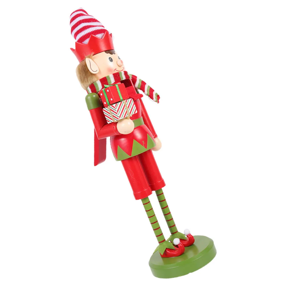 

Festive Wooden Nutcracker Christmas Decor Statue Holiday Decoration Figure Xmas Party Ornament Walnut Soldier Design