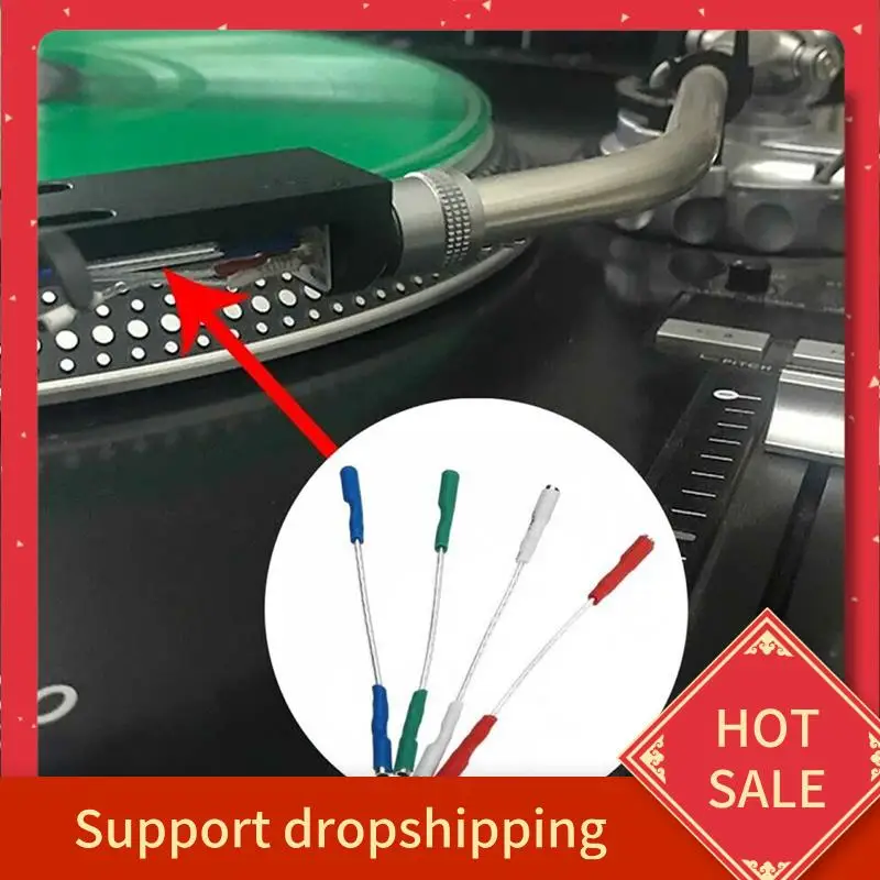 B44C Turntable Phono Cartridge Headshell Wire Leads Cables For1.2-1.3Mm Pins Header Wire Cable Silver Leads Wires