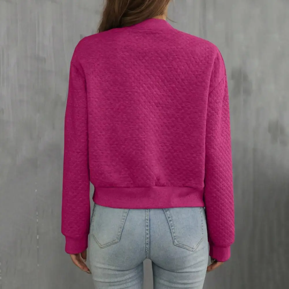 

Autumn Long Sleeved Zippered Decorative Cardigan Solid Color Jacket Fall Winter Casual Coat Outwear Tops Small Jackets For Women