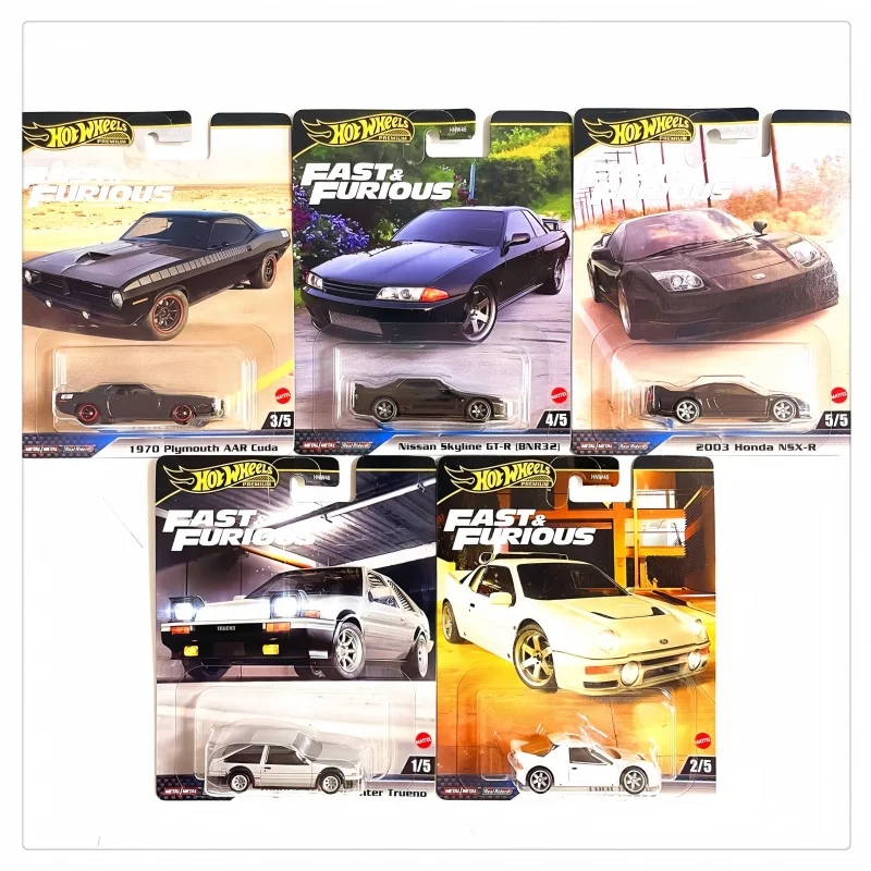 Original Hot Wheels Hnw46 E Case Fast&Furious Serise Model Car Die Toyota Ford Cast Model Surprise Gifts Collection Toys Car