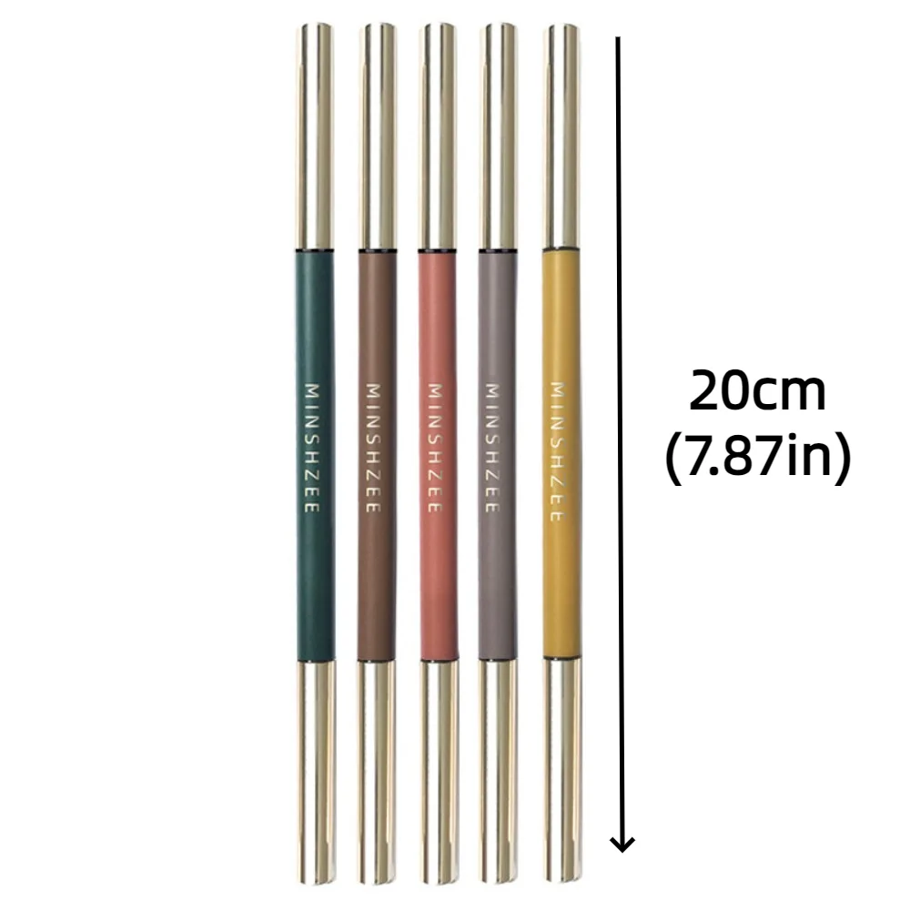 Double-head Rotation Ultra Fine Eyebrow Pencil Natural Wild Eyebrows Razor Shape Brow Pencil Quick-drying Waterproof
