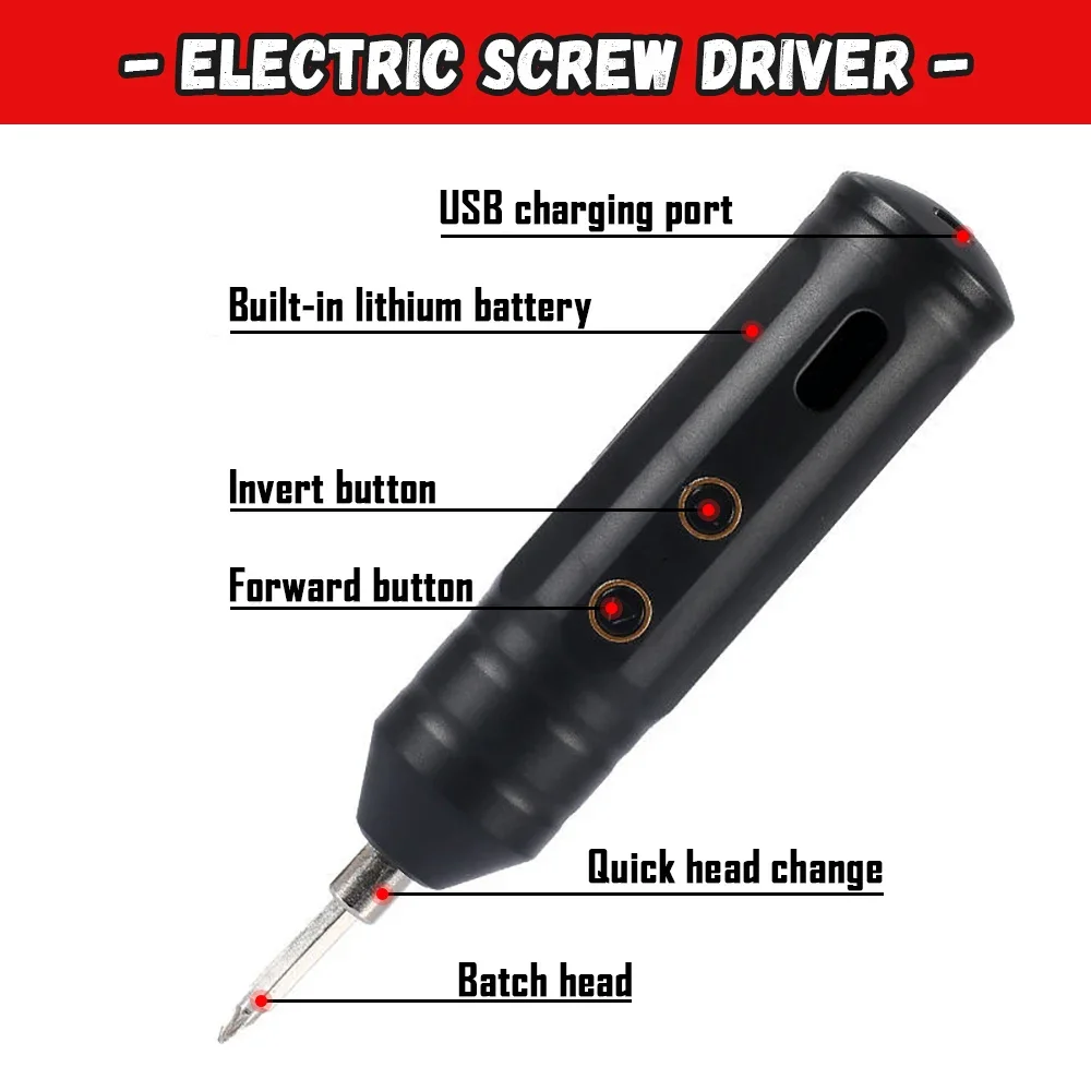 46 Trong 1 Mini Thuật Điện Sạc Thông Minh Không Dây Tự Động Tua Vít Đa Năng Bit Di Động Công Suất Bộ Dụng Cụ