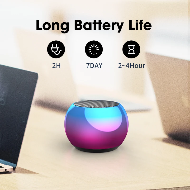 Top Sale Portable M3 Waterproof Wireless Hifi Outdoor Round Small Steel Cannon Stereo Subwoofer Blue Tooth Mini Speaker