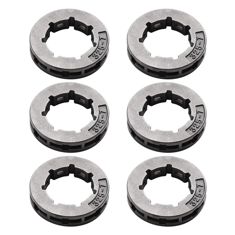 

6Pcs Sprocket Drive Rim (.325Inch) 19MM Small 7T Spline For Husqvarna 501 45 74-02, 501457402, For Stihl 11892 Chainsaw