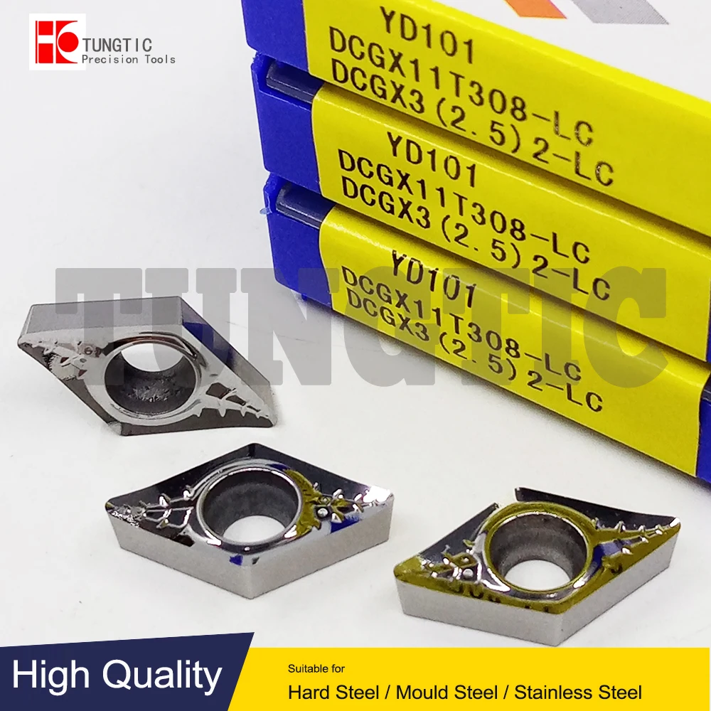 

DCGX11T308-LC YD101 DCGX3(2.5)2-LC DCGX 11T308 LC Токарные режущие токарные пластины Инструменты Механическая обработка металла