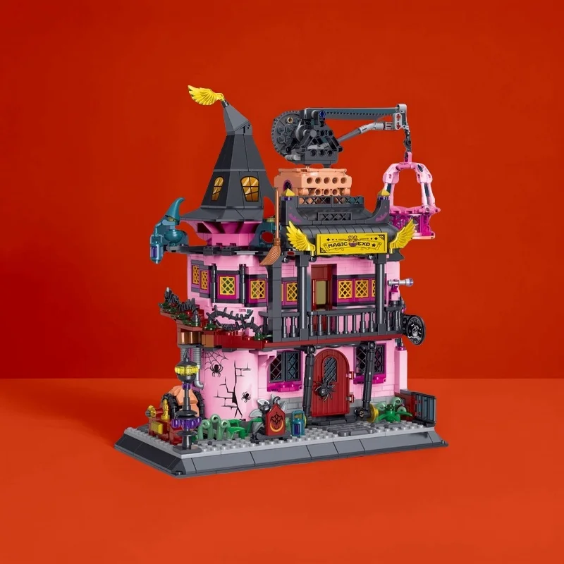 Regalo de Navidad Casa de pan de jengibre Mini juguetes de bloques de construcción-ótimo para regalos navideños para niños, Navidad DIY y decoración del hogar, juguete de rompecabezas