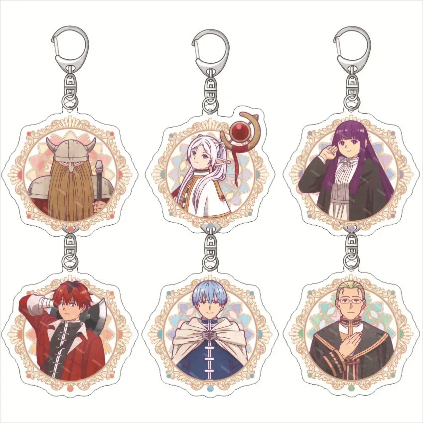 

Anime Frieren At The Funeral Acrylic Keychain Frieren Himmel Cartoon Figure Key Chain Chibi Q Version Bag Charm Keyring for Fans