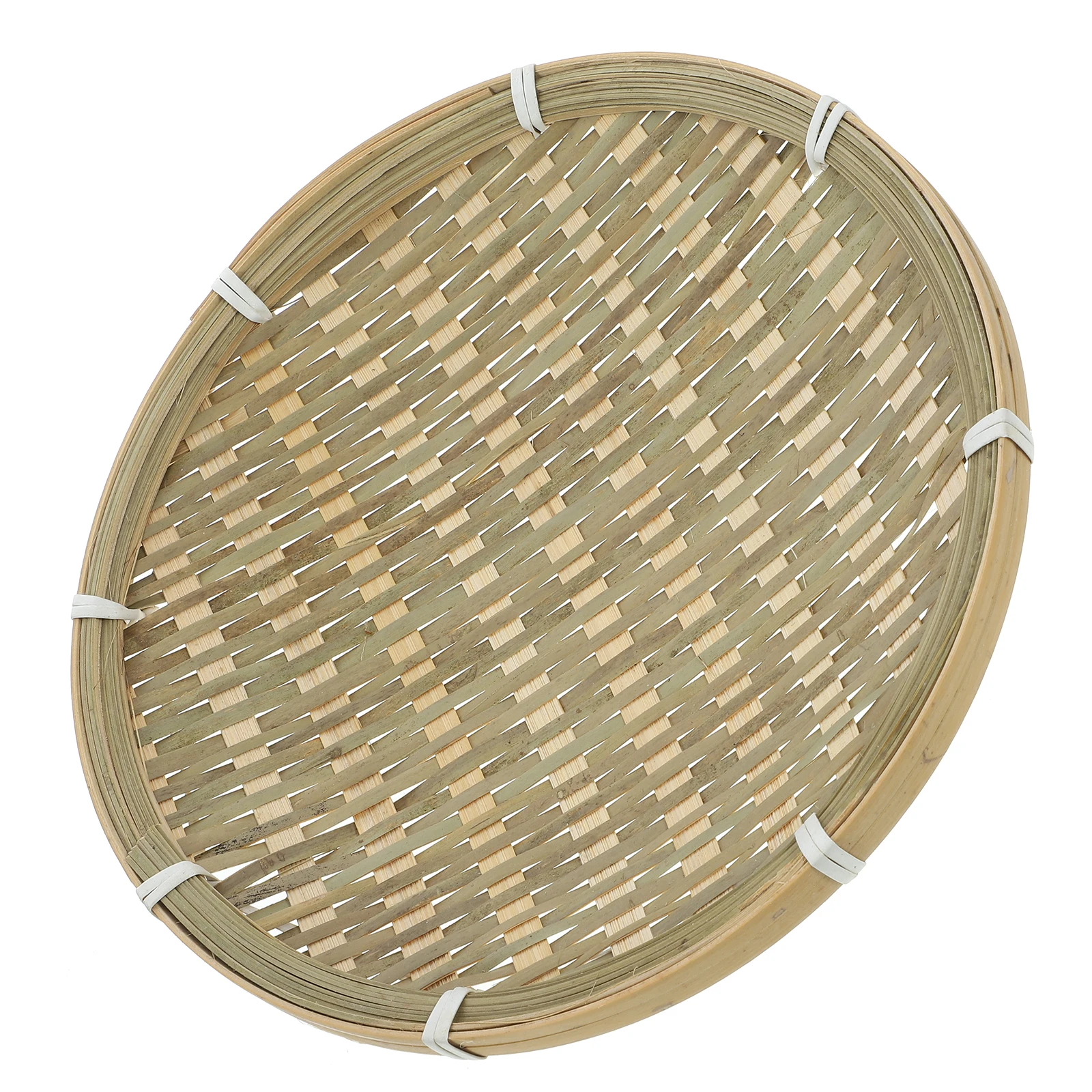Bamboo Woven Multi-Functional Storage Basket for Fruits Vegetables Snacks Candies Kitchen Organizer Decorative Rustic