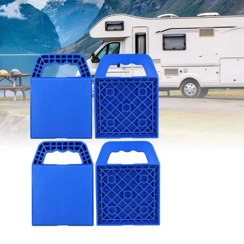 31BC 4Pcs RVs Leveling Pads ABS Jacks Pad Stabilizing Support Blocks for Motorhome