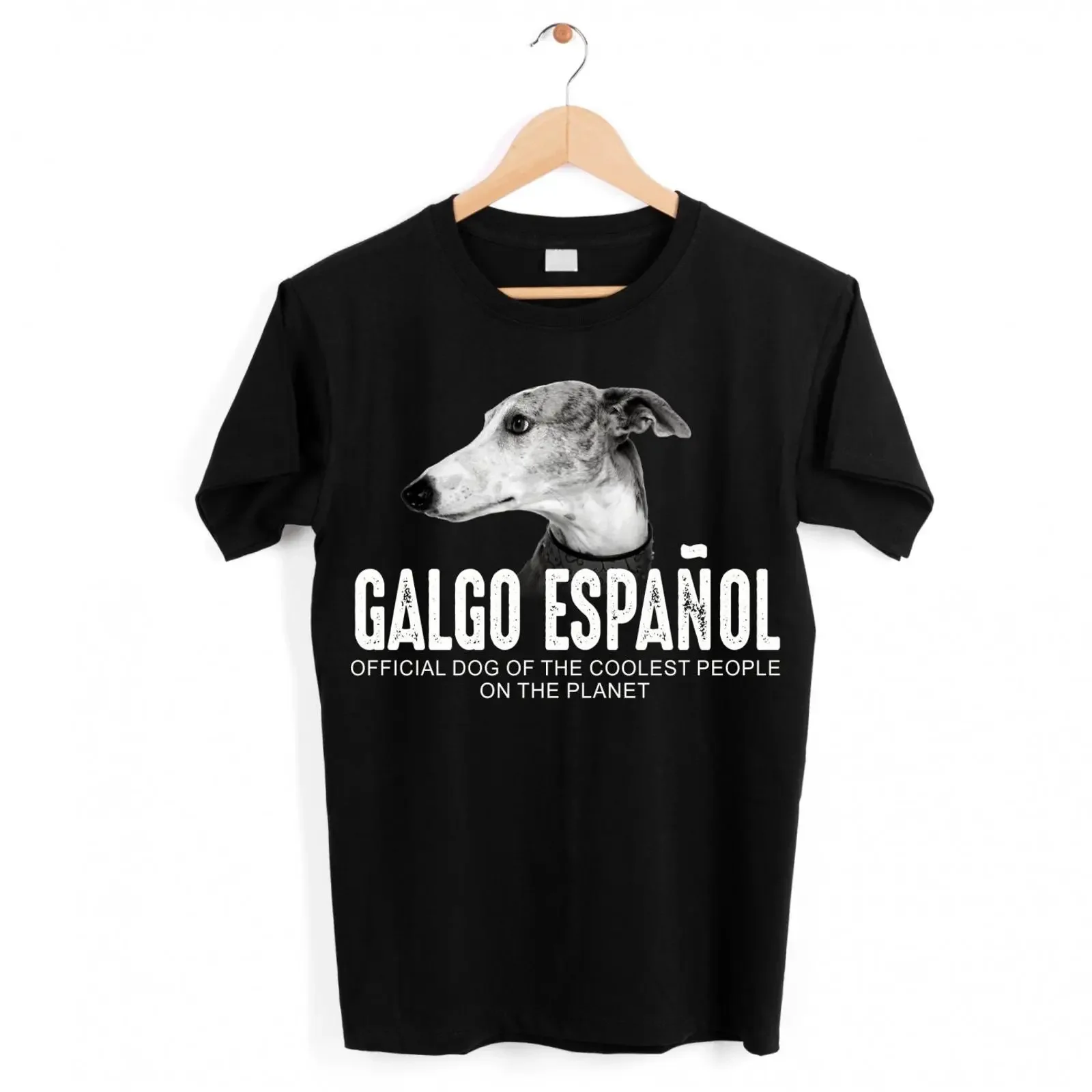 Футболка с изображением гончей собаки (Galgo Espanol), официальная, стильная, с забавным мотивом собаки, винтажная, с эффектом потертости, мужская, дизайнерская одежда, дышащая, с графическим принтом.