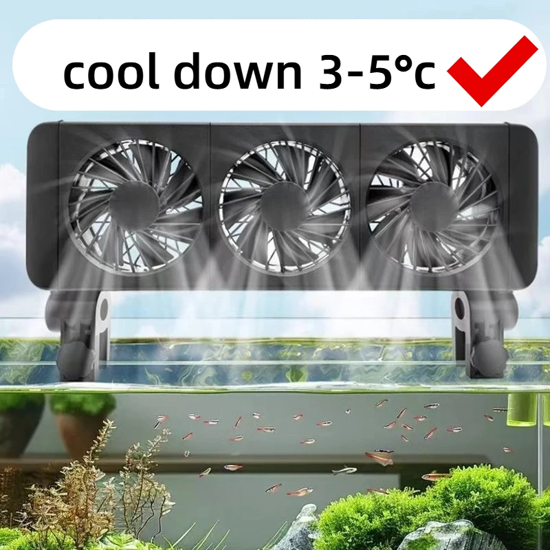 

2/3/4/5/6 Головки вентилятора Бесшумный охлаждающий вентилятор для аквариума 135 ° Вращающийся аквариумный бак для креветок, охлаждающий и охлаждающий вентилятор с рассеиванием тепла, 220 В